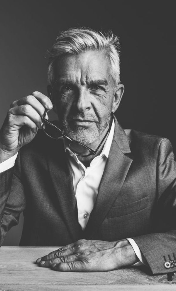 Technology researcher with glasses